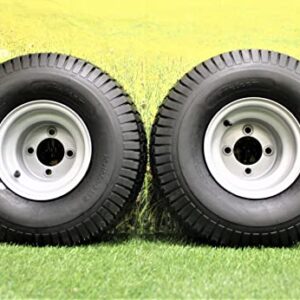 (Set of 2) (ATW-001) 20x10.00-8 Tires & Wheels 4 Ply for Lawn & Garden Mower (Compatible with Husqvarna)