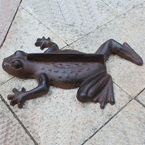 Cast Iron Shoe Scraper Frog Shape, Vintage Mud Scraper for Front Door/Porch/Garden/Entryway/Yard, Removes Snow & Sand