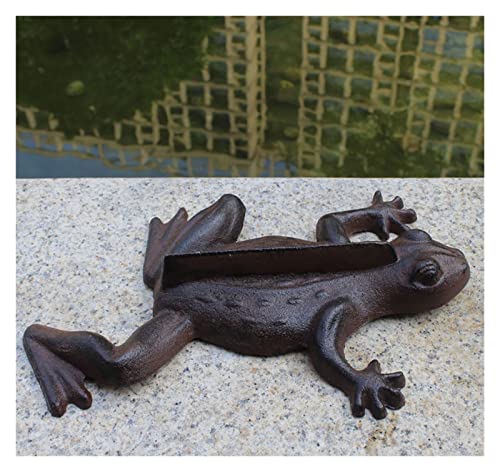 Cast Iron Shoe Scraper Frog Shape, Vintage Mud Scraper for Front Door/Porch/Garden/Entryway/Yard, Removes Snow & Sand