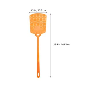 Cabilock 10Pcs Fly Swatters Plastic Manual Swat Mosquito Swatters Flexible Fly Flapper Fly Swatter Pack with Long Handle for Home Garden Yard (Random Color)