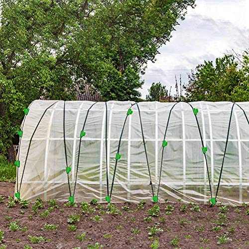 30 Pieces Greenhouse Clamps Film Row Cover Netting Tunnel Hoop Clip Frame Shading Net Rod Clip Greenhouse Film Clamps for Season Plant Extension Support, 11 mm/ 0.43 Inch