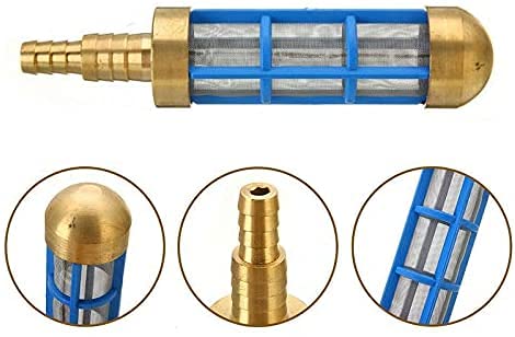 Suction Filter, Pressure Washer Water Suction Filter Drum, Brass Pick Up Filter Strainer Drum Suction, Brass 3/4'' 1/2'' Hose Water Suction Strainer Pickup Filter for Pressure Washer