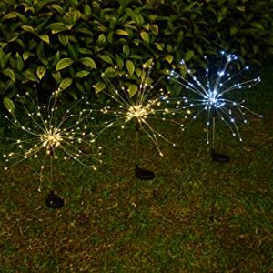 Guiheng Solar Garden Lights Outdoor,2 Pack Each 120 LED Solar Fire Work Lights, DIY Waterproof Solar String Lights for Patio,Yard Decoration (8, Multi-Colored)