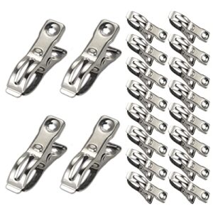 160 pcs greenhouse clips, stainless steel garden clips anti-wind, have a strong grip to hold down the shade cloth or plant cover on garden hoops or greenhouse hoops