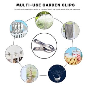 160 PCS Greenhouse Clips, Stainless Steel Garden Clips Anti-Wind, Have a Strong Grip to Hold Down The Shade Cloth or Plant Cover on Garden Hoops or Greenhouse Hoops