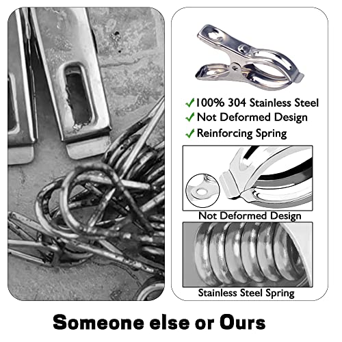 160 PCS Greenhouse Clips, Stainless Steel Garden Clips Anti-Wind, Have a Strong Grip to Hold Down The Shade Cloth or Plant Cover on Garden Hoops or Greenhouse Hoops