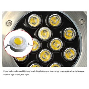 tyfuture Stainless Steel Underwater Buried Light Embedded Pond Lights IP68 Waterproof LED Pool Light for Garden Landscape Swimming Pool Spotlight (Color : Yellow, Size : 3W-AC12V)