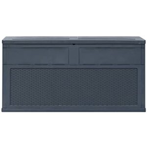 Festnight Garden Storage Box Deck Boxes 84.5 gal Anthracite