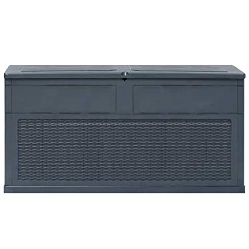 Festnight Garden Storage Box Deck Boxes 84.5 gal Anthracite