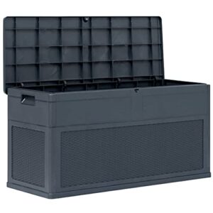 Festnight Garden Storage Box Deck Boxes 84.5 gal Anthracite