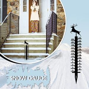 snow gauge decoration metal 24cm handmade gauge gift snow garden gauge garden snowmobile snow gauge (c)