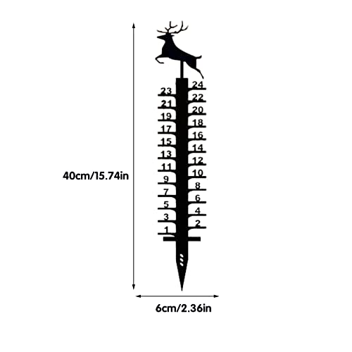 Snow Gauge Decoration Metal 24cm Handmade Gauge Gift Snow Garden Gauge Garden Snowmobile Snow Gauge (C)