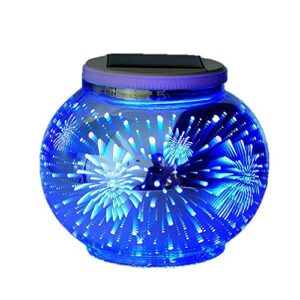 color changing solar powered glass ball led garden lights, rechargeable solar table lights, outdoor waterproof solar night lights bright lawn lamps for decorations, ideal gifts