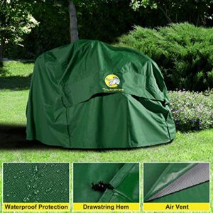 Lawn Mower Cover - Heavy Duty 600D Polyester Oxford Waterproof, Tractor Cover Fits Decks up to 54", UV Protection Universal Fit with Drawstring All Season/Weather Protection