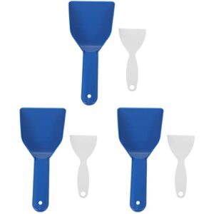 yarnow 6pcs shovels scoops tools removing deicing tool handheld scraper shovel freezer fridge plastic snow refrigerator ice scoop removal garden cleaning practical remover scrapers for