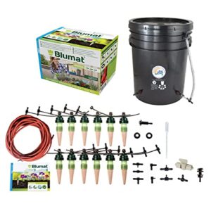 blumat drip system – 12 pack medium deluxe kit with reservoir – smart automatic watering system, great for vacation, made in austria