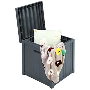 leisurelife outdoor storage box 52 gallon,deck boxes water resistant deck box storage bench,grey