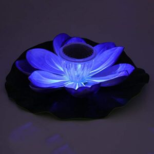 Raguso Waterproof Floating Lamp, 7-Colors Waterproof LED Garden Pool Light, Solar Floating Lotus Flower Lantern for Garden,Yard, Swimming Pool(Purple)