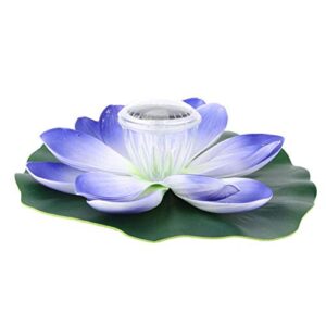 Raguso Waterproof Floating Lamp, 7-Colors Waterproof LED Garden Pool Light, Solar Floating Lotus Flower Lantern for Garden,Yard, Swimming Pool(Purple)