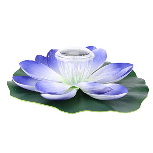 Raguso Waterproof Floating Lamp, 7-Colors Waterproof LED Garden Pool Light, Solar Floating Lotus Flower Lantern for Garden,Yard, Swimming Pool(Purple)