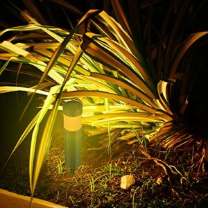 Uonlytech Outdoor Landscape Lights 2pcs Solar Lawn Ground Light Garden Stake Night Lamp Yard Walkway Light Stake Landscape Lights Decorative Garden Lamps Outdoor Garden Lights