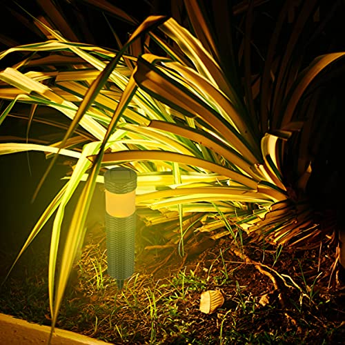 Uonlytech Outdoor Landscape Lights 2pcs Solar Lawn Ground Light Garden Stake Night Lamp Yard Walkway Light Stake Landscape Lights Decorative Garden Lamps Outdoor Garden Lights