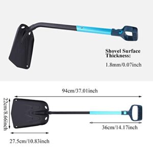 Folding Snow Shovel Retractable Ice Snow Sand Mud Removal Tool for Car Outdoor Camping and Garden