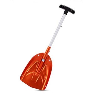 jmg aluminum lightweight snow shovel, dismountable garden/sport/snow utility shovel with adjustable length handle suitable for car, outdoor, camping