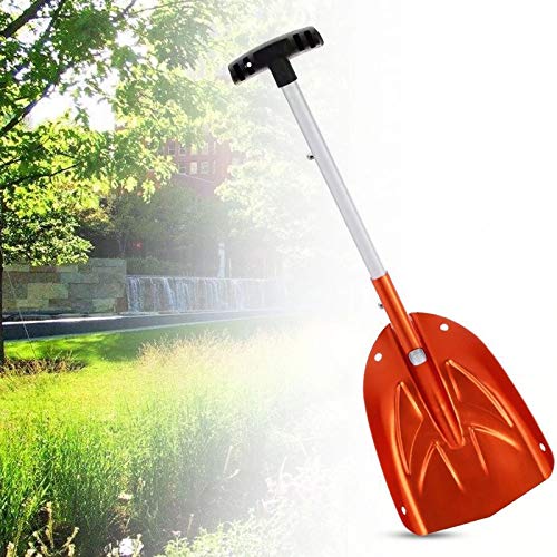 JMG Aluminum Lightweight Snow Shovel, Dismountable Garden/Sport/Snow Utility Shovel with Adjustable Length Handle Suitable for Car, Outdoor, Camping