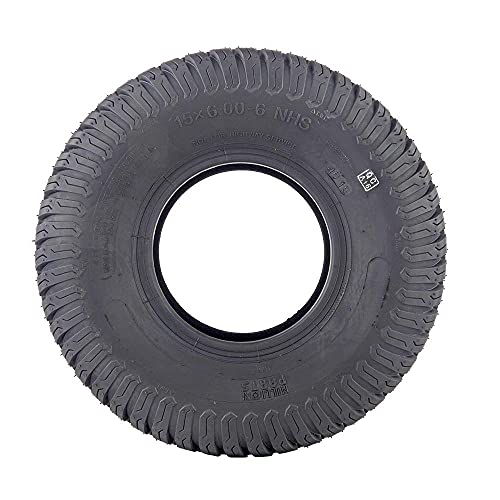 MILLION PARTS 2 Tubeless 15x6.00-6 Turf Tires Lawn & Garden Mower Tractor Cart Tire 4 Ply