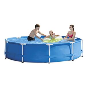 bewinch swimming pool,paddling pools for kids,round frame with filter pump 12 ft x 30 inch 366 x 76 cm garden outdoor backyard-blue