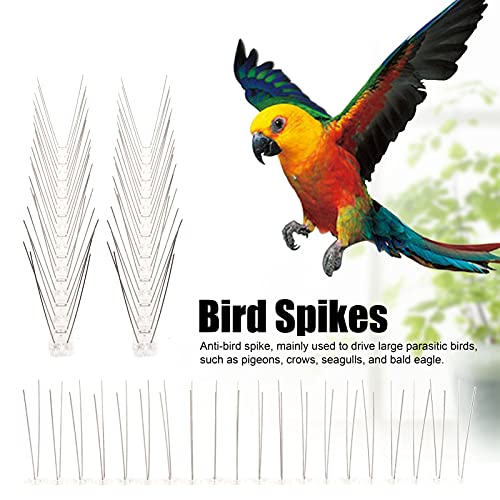 Uxsiya Bird Repellent, Bird Spikes Repel Large Parasitic Birds with Stainless Steel Tip for Garden