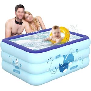 priority culture inflatable swimming pool family lounge pool,creative cartoon children’s entertainment paddling pool, garden thickened three-layer inflatable swimming pool, summer water party