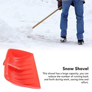 Kadimendium Snow Shovel PP Plastic Shovel 53 x 35.5cm x12.5cm Big Shovel for Gravel Soil Leaves Garden Construction (Red)