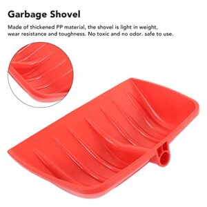 Kadimendium Snow Shovel PP Plastic Shovel 53 x 35.5cm x12.5cm Big Shovel for Gravel Soil Leaves Garden Construction (Red)