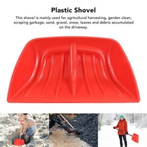 Kadimendium Snow Shovel PP Plastic Shovel 53 x 35.5cm x12.5cm Big Shovel for Gravel Soil Leaves Garden Construction (Red)