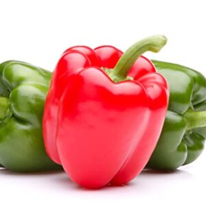 Bell Pepper Seeds for Planting - California Wonder - Heirloom Non-GMO Pepper Seeds for Planting - 100 Seeds - Sweet Pepper Matures from Green to Red by RDR Seeds