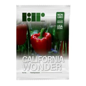 Bell Pepper Seeds for Planting - California Wonder - Heirloom Non-GMO Pepper Seeds for Planting - 100 Seeds - Sweet Pepper Matures from Green to Red by RDR Seeds