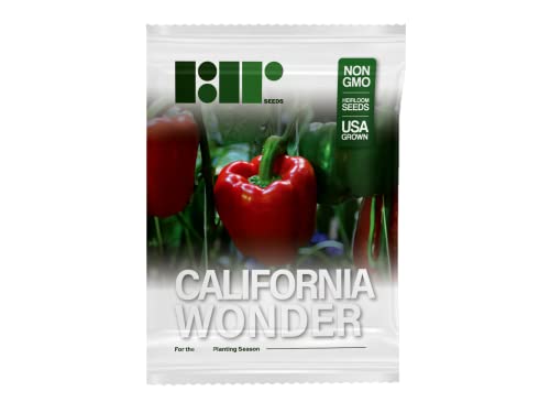 Bell Pepper Seeds for Planting - California Wonder - Heirloom Non-GMO Pepper Seeds for Planting - 100 Seeds - Sweet Pepper Matures from Green to Red by RDR Seeds