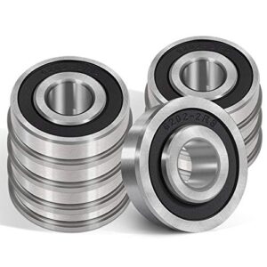 8pcs Flanged Ball Bearing ID 1/2" x OD 1-3/8" Suitable for Lawn Mower, Wheelbarrows, Carts & Hand Trucks Wheel Hub, Replacement for Marathon, Exmark, Stens, Prime Line ＆ Sunbelt.