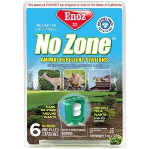 enoz zone animal repellent stations 6 count, 6 oz, white