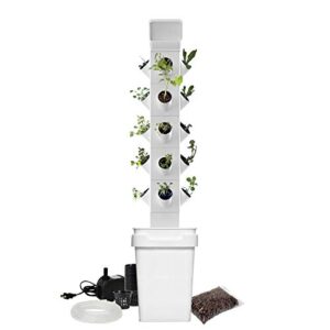 exo garden hydroponic growing system vertical tower – vegetable plant tower gift for gardening lover – automate aeroponics mini indoor outdoor home grow herb