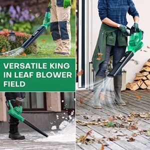 KIMO Electric Leaf Bblower, 200 CFM 170 MPH Lightweight Handheld Cordless Leaf Blower, 20V Leaf Blower Cordless with Battery and Charger, Small Leaf Blowers for Lawn Care, Yard | Patio| House |Jobsite