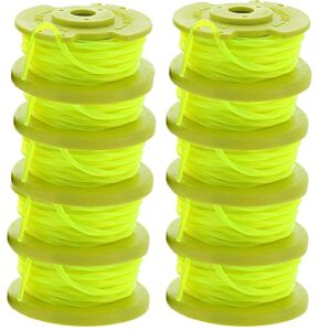 11ft 0.080" Replacement Trimmer Spool for Ryobi One Plus AC80RL3 18v 24v 40v with AC14HCA String Trimmer Cap Covers Cordless Auto-Feed Twist Single Line (10 Spool+2 Cap)