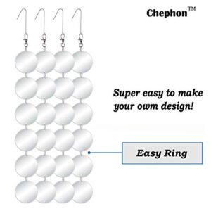 Chephon Upgraded Bird Scare Discs Set - Large 24 Discs- Highly Reflective Double-Sided Bird Reflectors, Better Bird Scare Devices to Keep All Birds Away Like Woodpecker and Pigeon