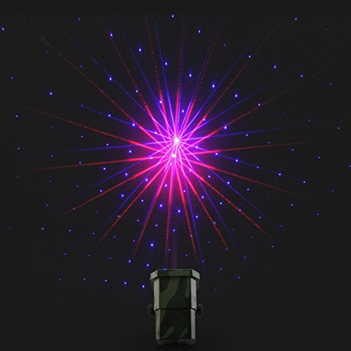 Outdoor Waterproof Laser Projector Light- Moving RGB 20 Patterns- with RF Remote Control and Timer, Perfect for Lawn, Party, Garden Decoration (Green)- NL69