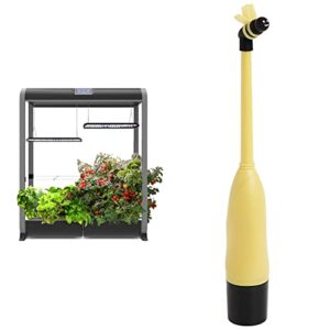 aerogarden farm 24xl with salad bar seed pod kit – indoor garden with led grow light, black & be the bee pollinator