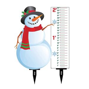 snowflake snow measuring instrument snowmobile snow measuring instrument metal snow measuring ruler outdoor garden ornaments precision leveling base (beige, one size)