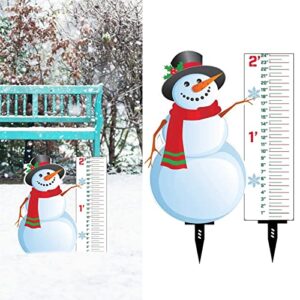 Snowflake Snow Measuring Instrument Snowmobile Snow Measuring Instrument Metal Snow Measuring Ruler Outdoor Garden Ornaments Precision Leveling Base (Beige, One Size)