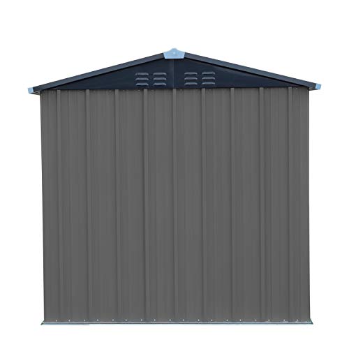 Outdoor Storage Sheds 6' x 4' Garden Storage House Utility Tool Shed for Lawn w/Lockable Door & Air Vent